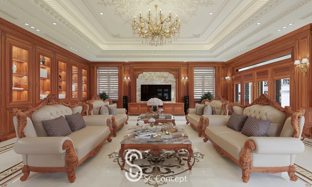 Tầng 1 - Phòng khách - Biệt thự Bắc Cường Lào Cai - Ảnh 01