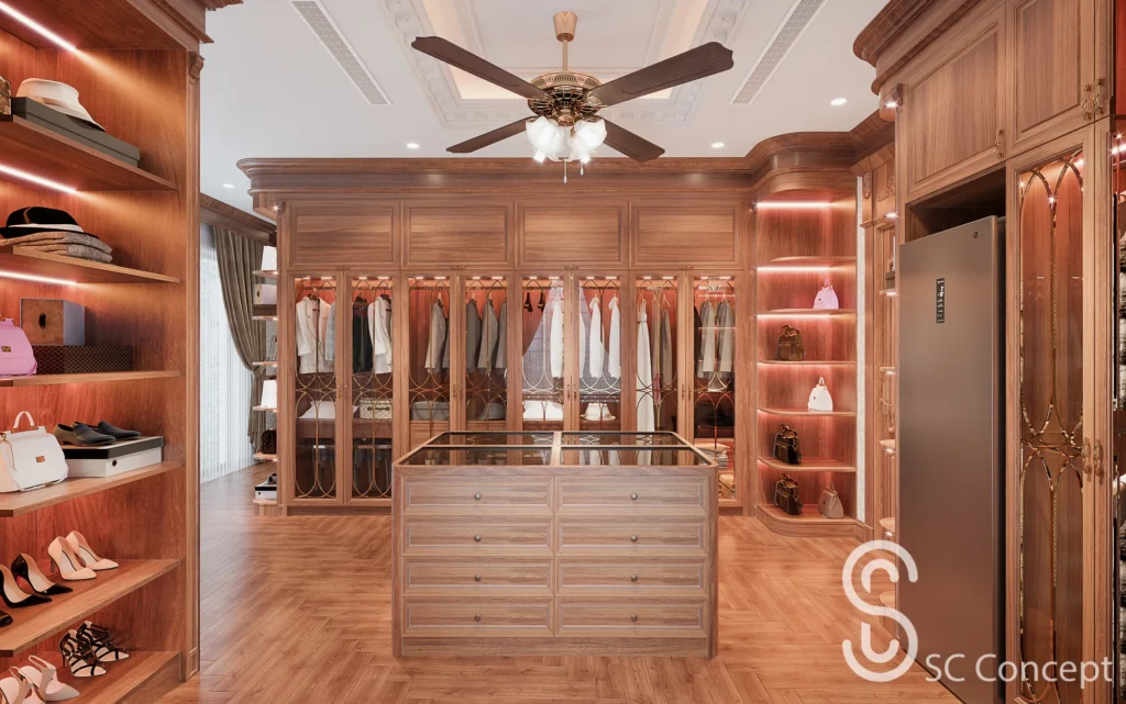 Tầng 2 - Phòng thay đồ - Biệt thự Bắc Cường Lào Cai - Ảnh 01