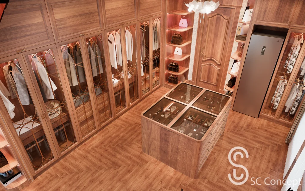 Tầng 2 - Phòng thay đồ - Biệt thự Bắc Cường Lào Cai - Ảnh 02