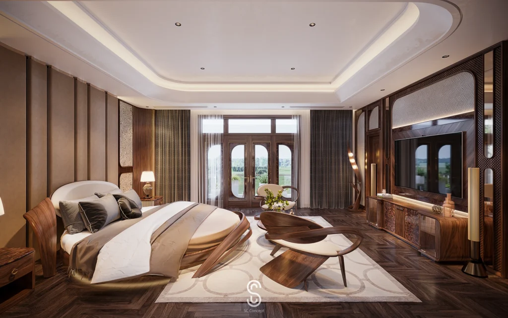 Phòng ngủ master - Biệt thự Đông Anh - Ảnh 01