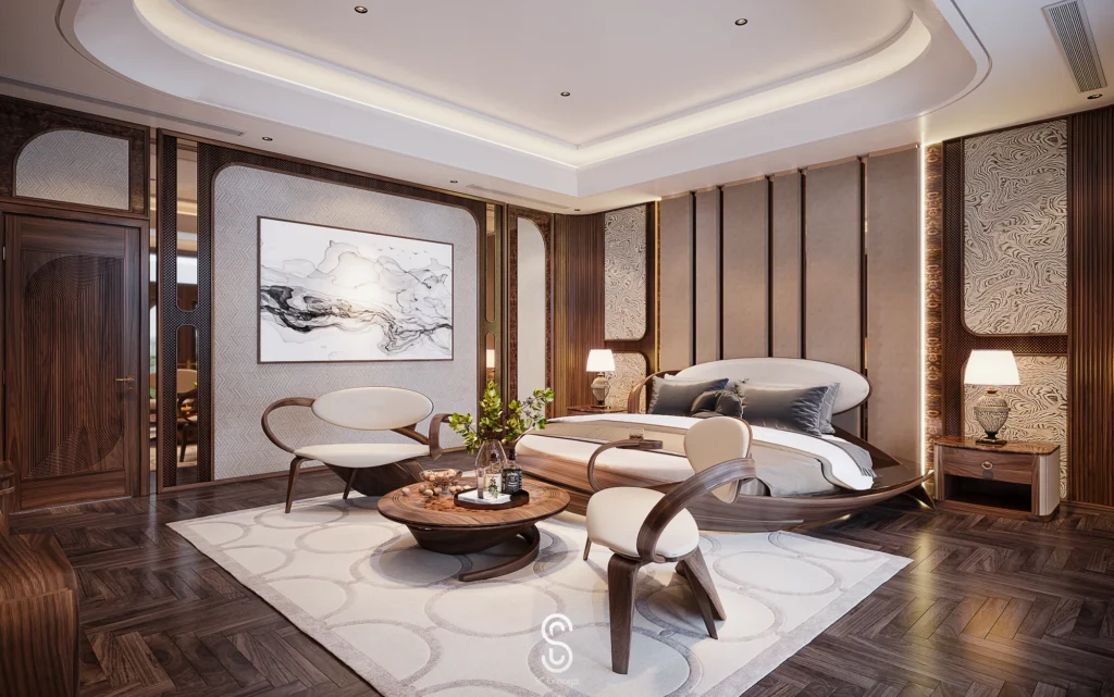 Phòng ngủ master - Biệt thự Đông Anh - Ảnh 02