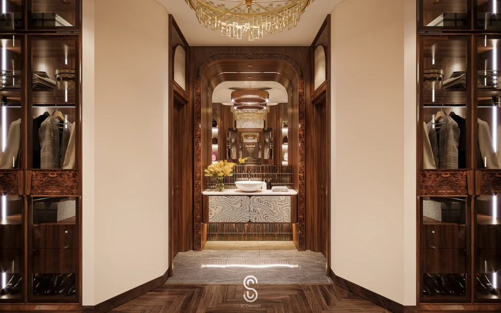 Phòng ngủ master - Biệt thự Đông Anh - Ảnh 04