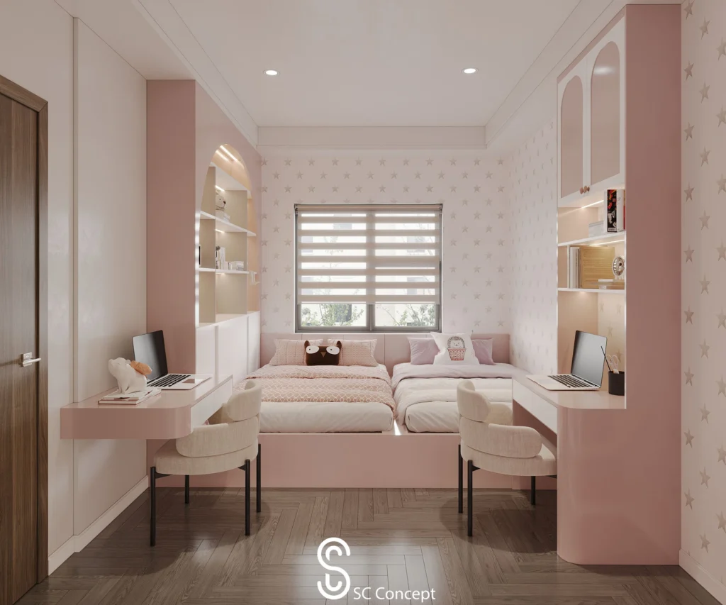 Phòng ngủ con gái - Chung cư The Zei - Ảnh 02